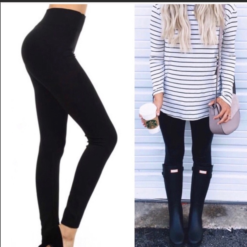 Black FULL COVERAGE HIGH WAISTED Leggings